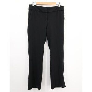 Ann Taylor Dress Pants Black Straight Leg High Rise Stretchy Pockets Size 10